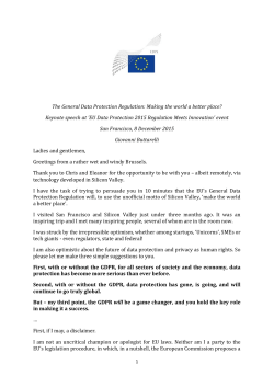 The General Data Protection Regulation: Making the world a better