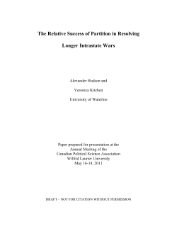 The Relative Success of Partition in Resolving Longer Intrastate Wars