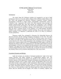 El Nino and the California Current System