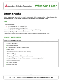 Smart Snacks - American Diabetes Association