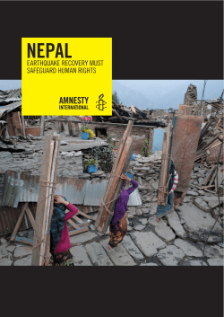nepal earthquake recovery must safeguard human rights
