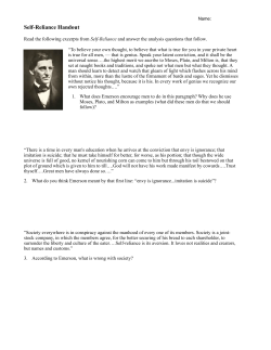 Self-Reliance Handout