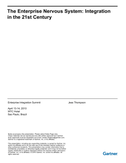 The Enterprise Nervous System: Integration in the 21st Century