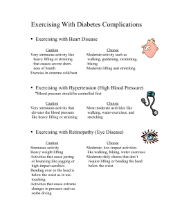 Exercising With Diabetes Complications