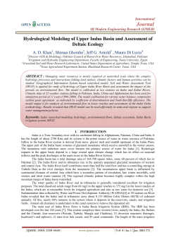 Hydrological Modeling of Upper Indus Basin and Assessment
