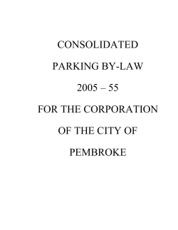 Parking 2005-55 - The City of Pembroke