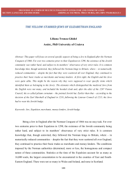 THE YELLOW-STARRED JEWS OF ELIZABETHAN ENGLAND