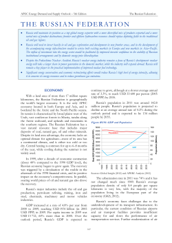 the russian federation - Asia Pacific Energy Research Centre