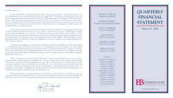 quarterly financial statement - The Farmers Bank of Appomattox