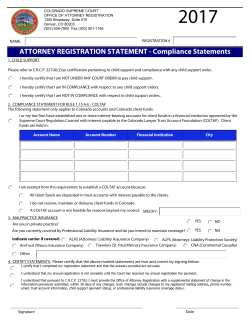 Compliance Statements - Colorado Supreme Court