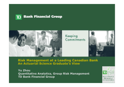 Risk Management at a Leading Canadian Bank: An Actuarial