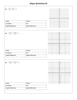 Ellipse Worksheet #2
