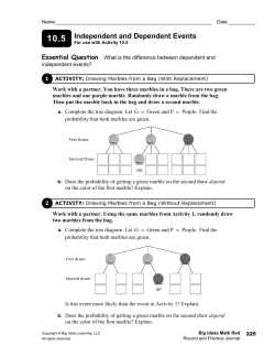 Independent and Dependent Events