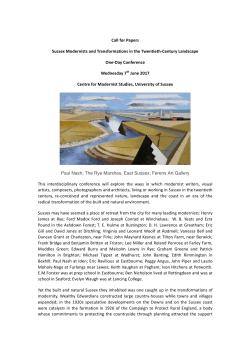 Call for Papers Sussex Modernists and Transformations in the