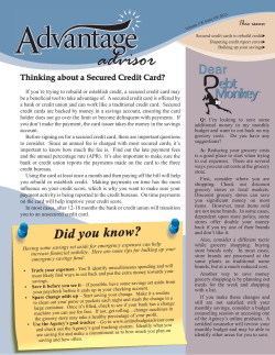 Did you know? - Advantage Credit Counseling Service
