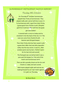 Sports report - Summerseat Methodist Primary School