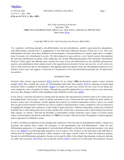 Anti-Subordination Above All: Sex, Race, and Equal Protection