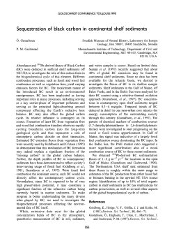 Sequestration of black carbon in continental shelf sediments