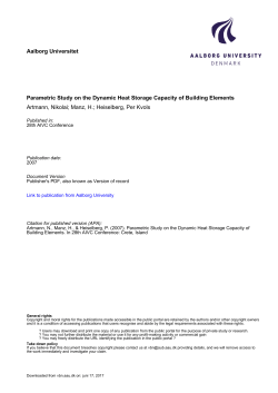 Parametric Study on the Dynamic Heat Storage Capacity of Building