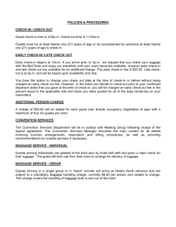 Luxor Hotel Policies and Procedures