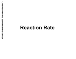 Chemistry Notes Reaction Rates