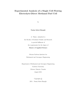 Experimental Analysis of a Single Cell Flowing Electrolyte