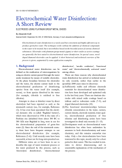 Electrochemical Water Disinfection: A Short Review