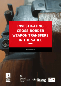 investigating cross-border weapon transfers in the sahel