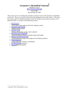 Geometer`s SketchPad Tutorial