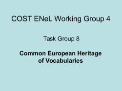 Common European Heritage of Vocabularies