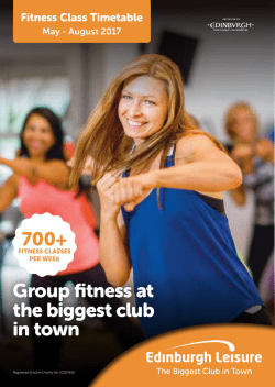 Fitness Class Timetable PDF