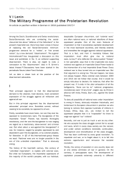 The Military Programme of the Proletarian Revolution - CPGB-ML
