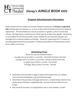 Business Ads - Huron Valley Community Theater
