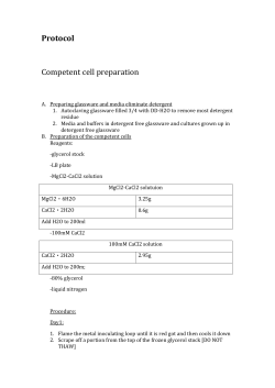 Competent Cell Preparation