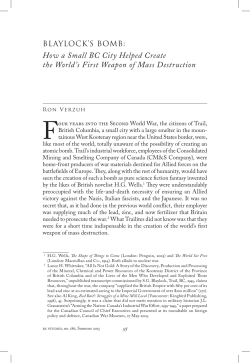 Blaylock`s Bomb &ndash; BC Studies &ndash; Summer 2015