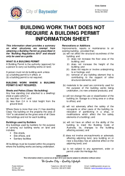 Building Work That Does Not Require a Building