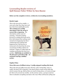 Lovereading Reader reviews of Spill Simmer Falter Wither by Sara