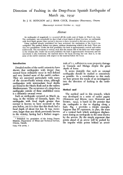 Direction of Faulting in the Deep