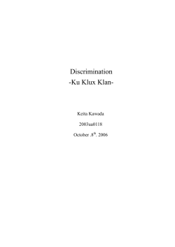 Discrimination -Ku Klux Klan-