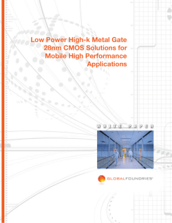 Low Power High-k Metal Gate 28nm CMOS