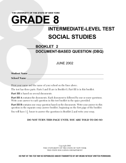 Book 2 - Document Based Question (DBQ)