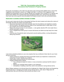 Talk It Up: Conversations about Water Discussions that Pertained to