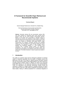 A Framework for Scientific Paper Retrieval and Recommender