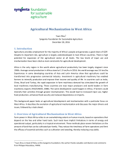 Agricultural Mechanization in West Africa