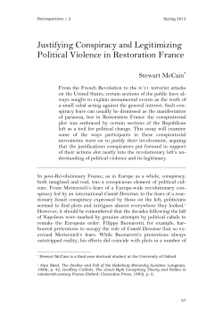Justifying Conspiracy and Legitimizing Political Violence in