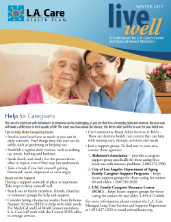 Help for Caregivers - LA Care Health Plan