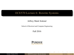 ECE570 Lecture 6: Rewrite Systems