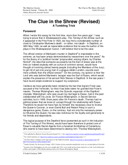The Clue in the Shrew (Revised)