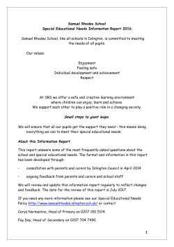 Special Educational Needs (SEN) Report
