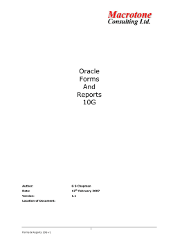 Oracle Forms and Reports 10G